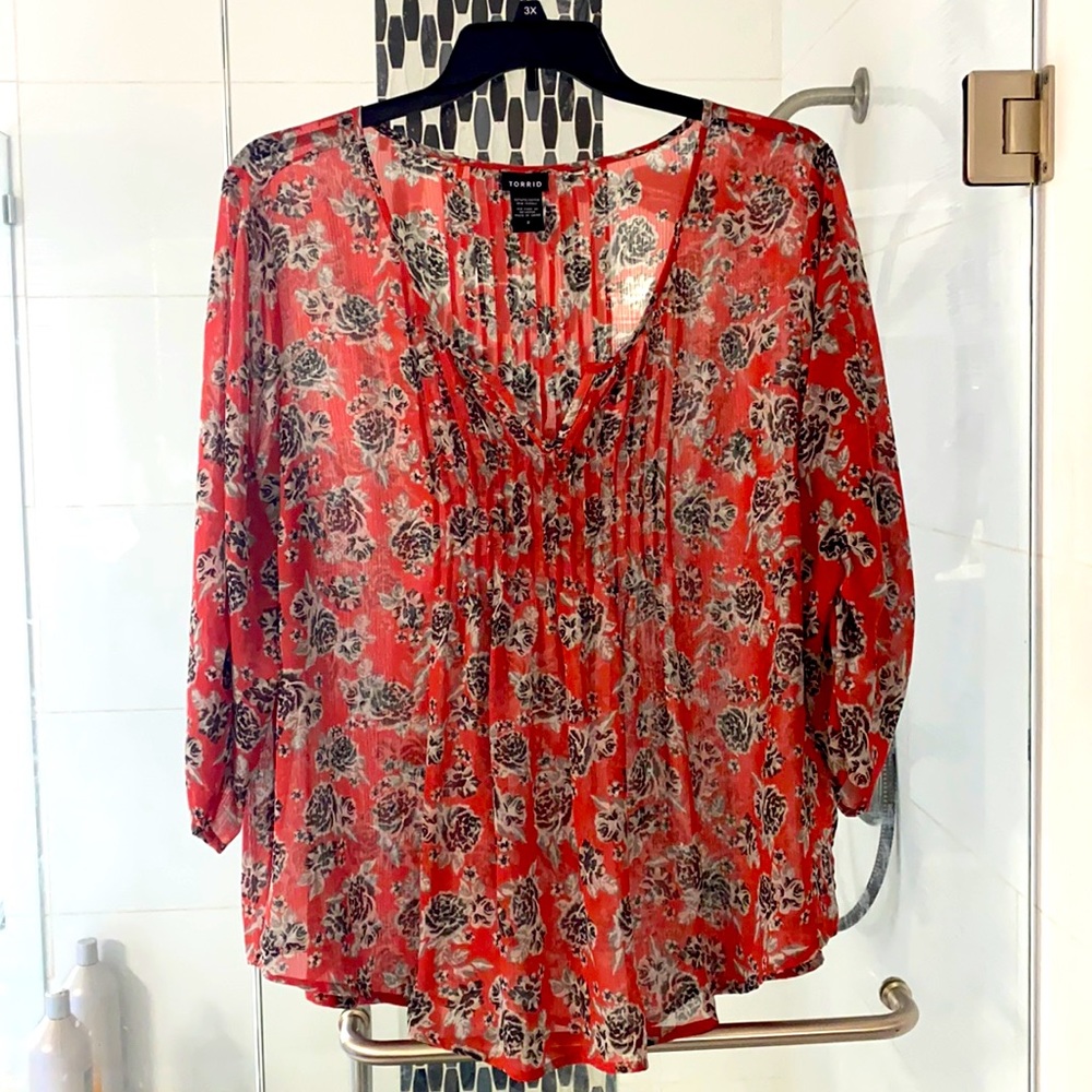 Torrid Chiffon Top size 2